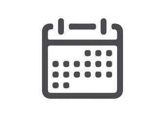Calendar icon vector. Schedule, date icon symbol illustration