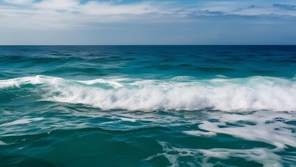 Fototapeta premium waves crashing on the beach
