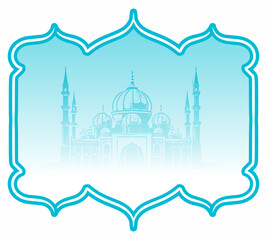 Frame mosque background decoration ideas design 