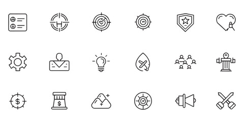 SWOT strengths, weaknesses, opportunities and threats editable stroke outline