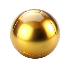 Golden ball isolated on transparent background