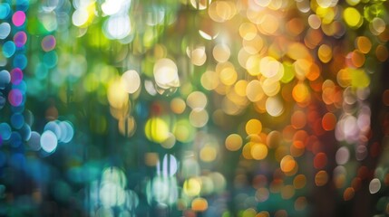 Bright and blurred zoo background with a mix of colors and nature in the frame.