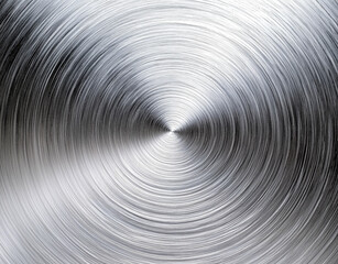 Obraz premium Metallic circular texture depicting swirling patterns on a polished surface illuminated by soft light