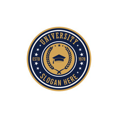 Traditional Academic Institution Badge with a Scholarly Look, University badge design