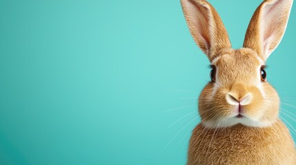 Obraz premium Closeup Easter Bunny Studio Shot