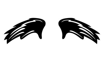 vector wings silhouette logo