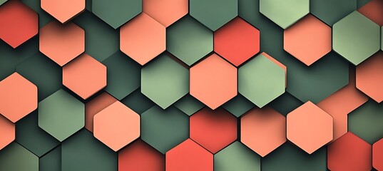 Naklejka premium A background with hex shapes in different colours