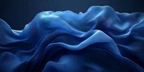 Obraz premium Abstract Blue Fabric Drape (27)