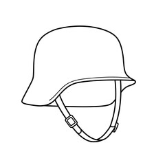 Naklejka premium military helmet sketch 