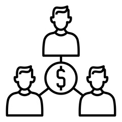 profit sharing vector icon