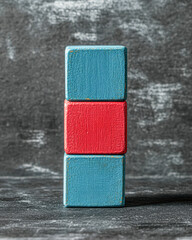 Fototapeta premium Building blocks stacked minimalist setting abstract composition close-up