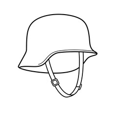 Fototapeta premium military helmet sketch 
