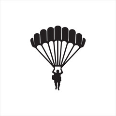 3d render of a man with parachute