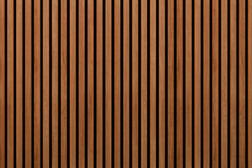 Advertising template, tropical hardwood acoustic panel. Cherry red. Front view