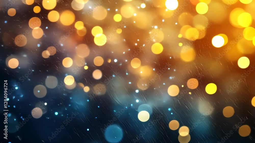 Poster captivating abstract bokeh background featuring sparkling golden lights in blurred hues, abstract bo