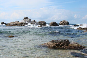 rocks in the sea
