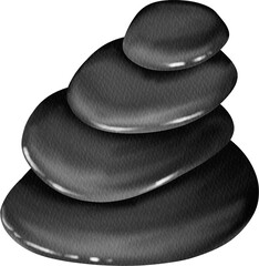 watercolor spa stone