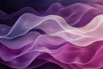 Fototapeta premium Soft Purple Waves of Fabric Create an Elegant Texture in a Serene Composition