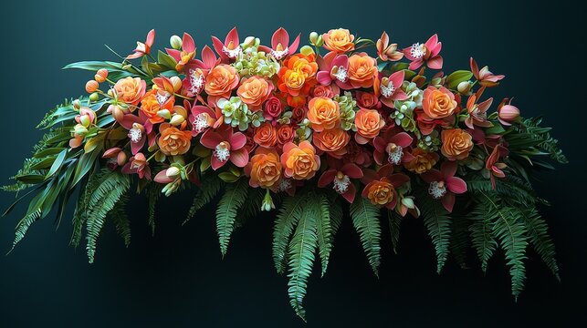 Vibrant floral arrangement display studio setting photography colorful environment close-up aesthetic beauty