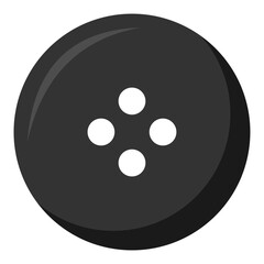 black and white button