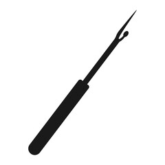 Handled seam ripper  silhouette for seamstresses and crafters. 