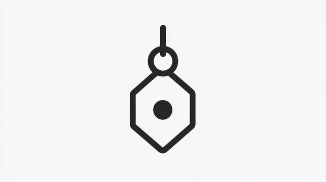 Easily customize this vector icon of a navigation tag. It's like a marker showing your location. The thin lines are easy to edit, and it's perfect for adding to your maps or navigation apps.