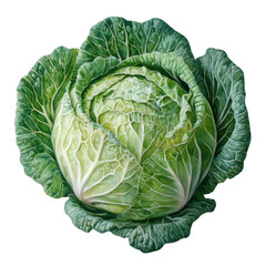 Obraz premium green cabbage isolated on white background