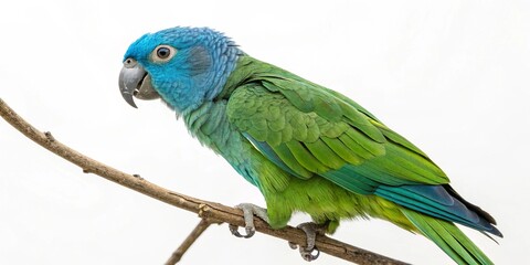 Obraz premium bleu naped parrot isolated on white background