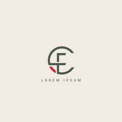 Obraz premium Minimal Creative Initial Based CF, FC logo. Letter CF, FC creative elegant Monogram with black color