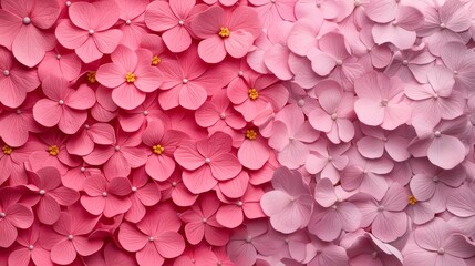 Fototapeta premium Springtime Pink Floral Hydrangeas