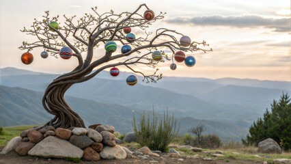 tree in the mountains