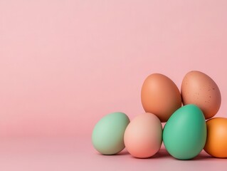 Fototapeta premium Ecofriendly Easter egg factory using sustainable materials and natural dyes