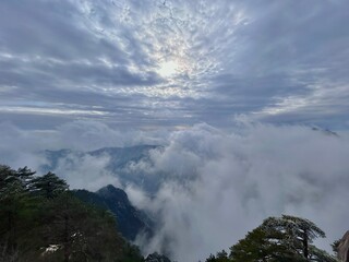time lapse clouds over the mountains