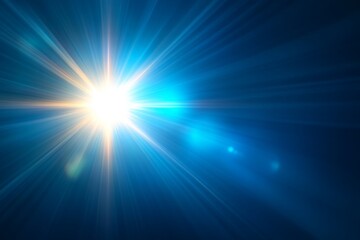 Brilliant beams of light radiating through the darkness creating an ethereal glow in the night sky