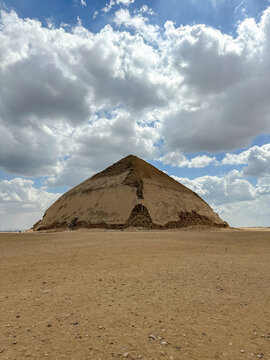 the bent pyramid of snefru in dashur. Egypt