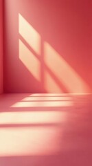 Obraz premium Muted coral pink solid color background with a soft pastel touch, creating a subtle and elegant aesthetic.