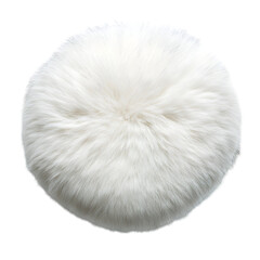 Faux Fur Muff Handwarmer Pure Capture White Fur Ball Isolated on Transparent Background