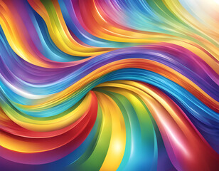 Realistic vector Rainbow background. Shiny Rainbow horizontal backdrop Glittering backround.