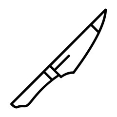 Boning knife Outline Style Icon Design 