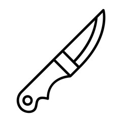 Carving Knife Outline Style Icon Design 