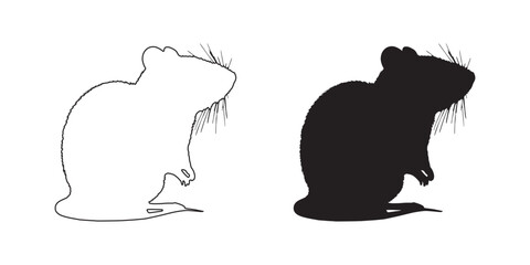 Rat Silhouette - High-Quality Animal Design - Sharp and Clean Rat Vector - Rat Icon
