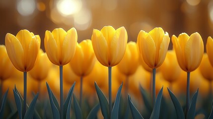 Obraz premium Vibrant spring tulips blooming in a garden nature photography colorful floral landscape soft light