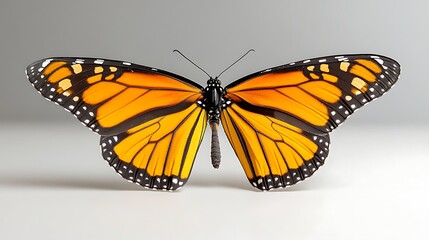 Fototapeta premium Stunning Monarch Butterfly Displaying Vibrant Orange and Black Wings