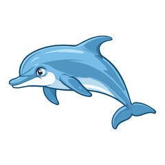 Obraz premium Dolphin isolated on white background