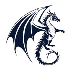 black and white dragon