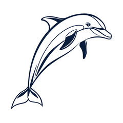 dolphin silhouette vector illustration