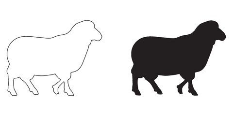 Sheep Silhouette - Professional Stock Image - High-Quality Sheep Artwork - Sheep Vector - Sheep Icon

