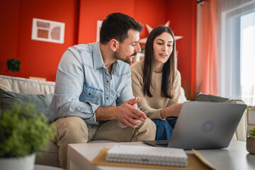 two colleague work have video call meeting while work from home