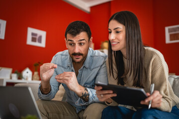 two colleague work have video call meeting while work from home