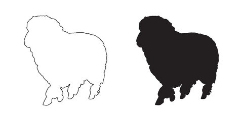 Simple Sheep Silhouette - Elegant Sheep Drawing - High-Quality Sheep Vector - Sheep Icon
